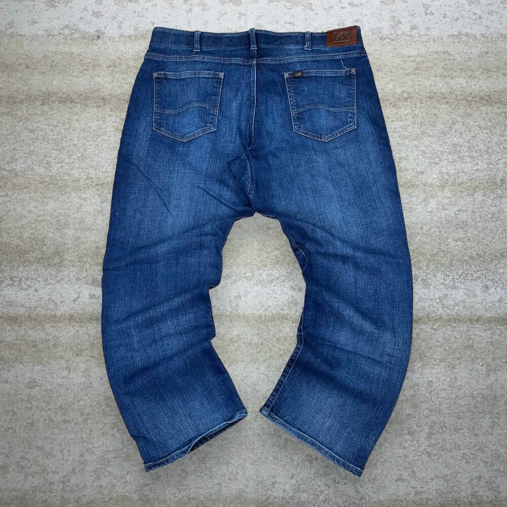 Vintage Y2K Lee Jeans 40x30 Straight Tapered Leg Dark Wash Denim Extreme Motion